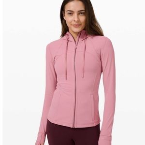 Lululemon Hooded Define Nulu Jacket Pink Taupe Size 8